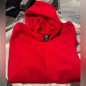 Hanes Unisex Perfect Sweats Hooded Sweatshirt Athletic Red 4 XL